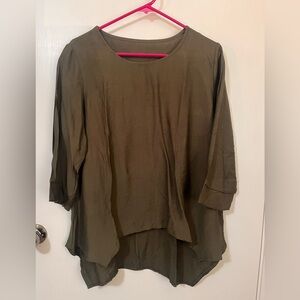 Olive Green Women's Top